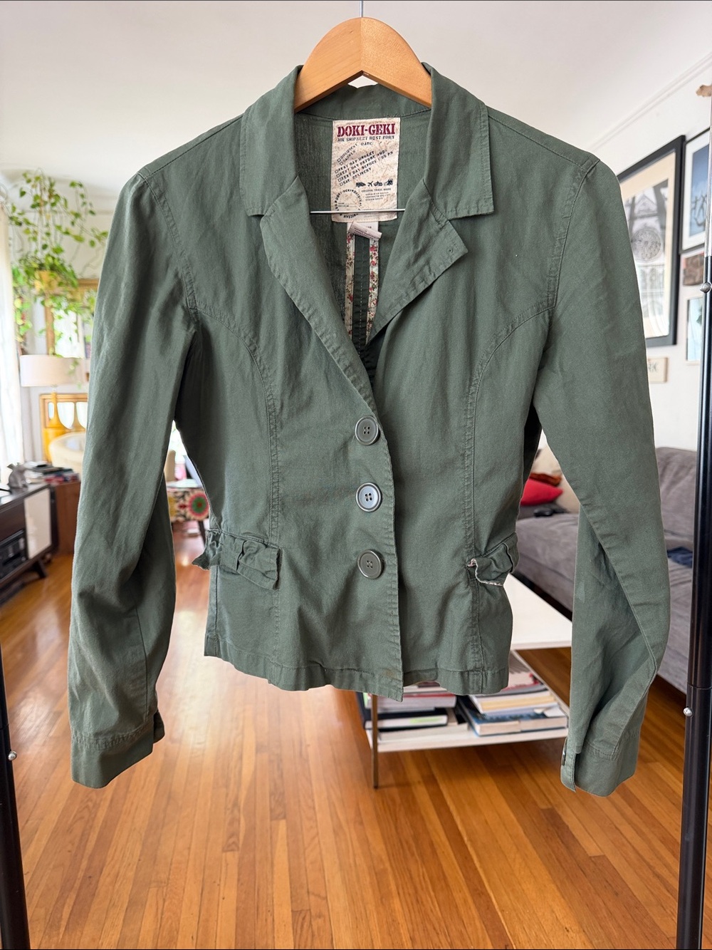 Doki Geki Olive Green Women's Tailored Jacket